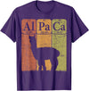Alpaca Llama Periodic Chemistry Elements Retro Alpaca Periodic Table Elements Llama Alpaca Vintage T-Shirt - Purple