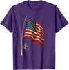 4th Of July Gifts by LD Fishing American Flag Fisherman Patriotic Day 4th of July T-Shirt - Purple