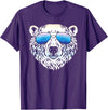 Sunglasses Zoo Mega Cool Polar Bear T-Shirt - Purple