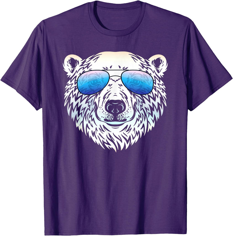 Sunglasses Zoo Mega Cool Polar Bear T-Shirt - Purple