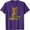 Cute Cougar & Mountain Lion Apparel Cute Mountain Lion Cub Cougar T-Shirt - Purple