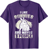 Like Rabbits and 3 People Cute Rabbit Lovers Bunny T-Shirt in Purple