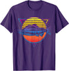 Retro Salmon Fish T-Shirt - Purple