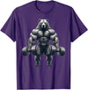 Bear Powerlifting Weightlifting Gym Apparel Bear Powerlifting Weightlifting Gym Workout T-Shirt - Purple
