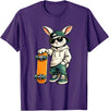 Easter Skater Bunny Skateboard Rabbit Skating Boys Kids Men T-Shirt in Purple