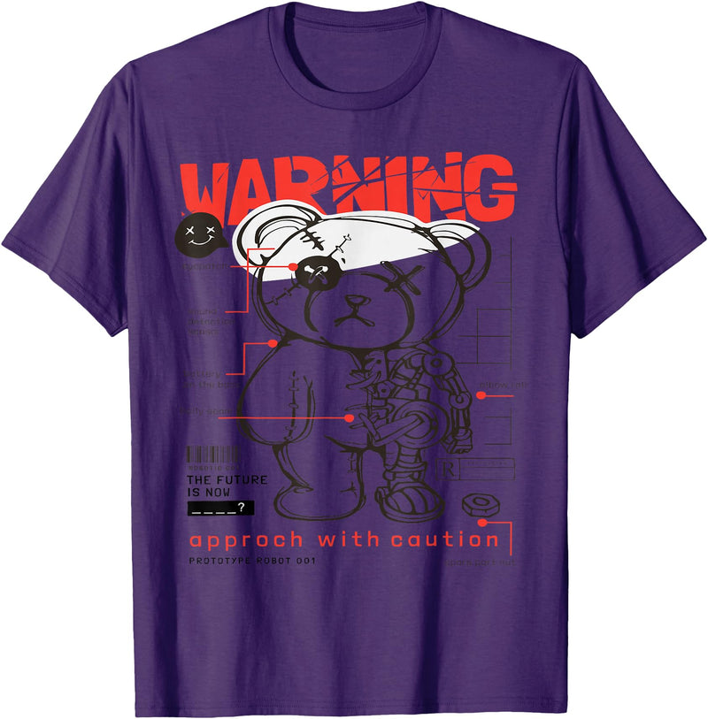 Prototype Robot Teddy Bear Funny T-Shirt - Purple