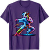Cow Karate Black Belt Apparel Cow Karate Kick Punch Cute Funny Cool Martial Arts Cow T-Shirt - Purple