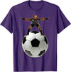 Behrbones Clothing Bear Goalie On Soccer Ball - by Behrbones T-Shirt - Purple