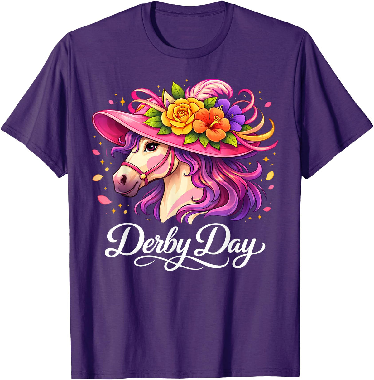 Funny Outfit Men Women 2026 Horse Racing Funny Derby Day 2026 Horse Racing T-Shirt - Purple