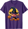 Pig Halloween Costumes Spooky Pig Witch Halloween T-Shirt - Purple