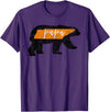 Tennessee State Flag and Home Vintage Shirt Co. Mens Papa Bear Tennessee State Flag Vintage Dad Shirt T-Shirt - Purple