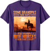 Some Grandpas Take naps Real Grandpas Ride Horses T-Shirt - Purple