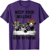 Funny Cow Heifer Shirt TATtee Keep Your Bullshit Out of My Pasture Funny Cow Heifer Shirt T-Shirt - Purple