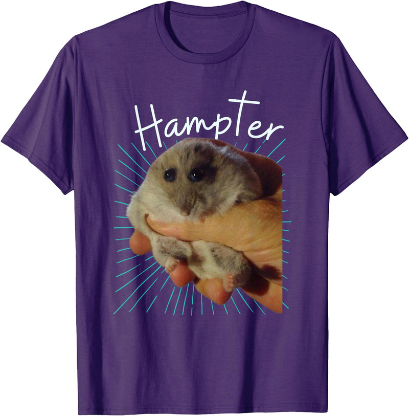 Cute and Funny Hampter Hamster Dunk Meme Pet Owners T-Shirt - Purple