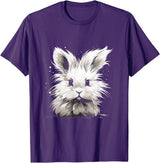 Angora Rabbits Owners Furry Rabbit T-Shirt in Purple