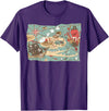 Mel & Bear Treasure Map Ship Sharks Pirates & Skulls Shirt Boys Kids T-Shirt - Purple