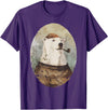 Polar bear Sailor Oil paint Inspired Cool Captain Polar Bear T-Shirt - Purple