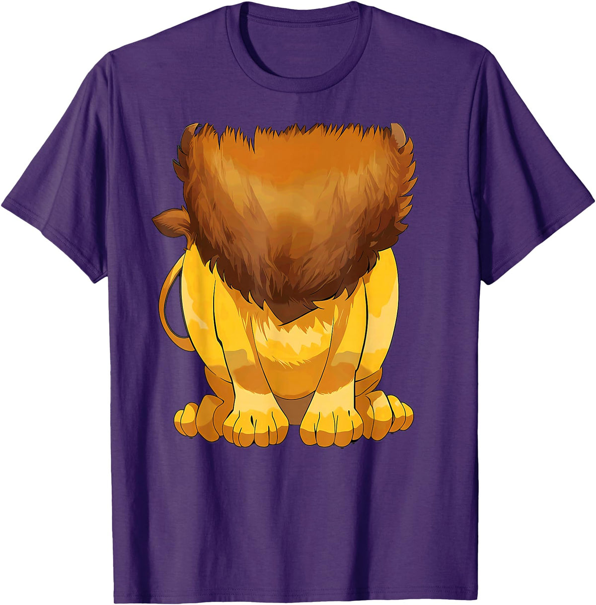 Lion Lazy Halloween costumes Lion Body Halloween Costume T-Shirt - Purple