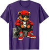 Funny Hip Hop Music lover Hip Hop Teddy Bear Rap Music T-Shirt - Purple