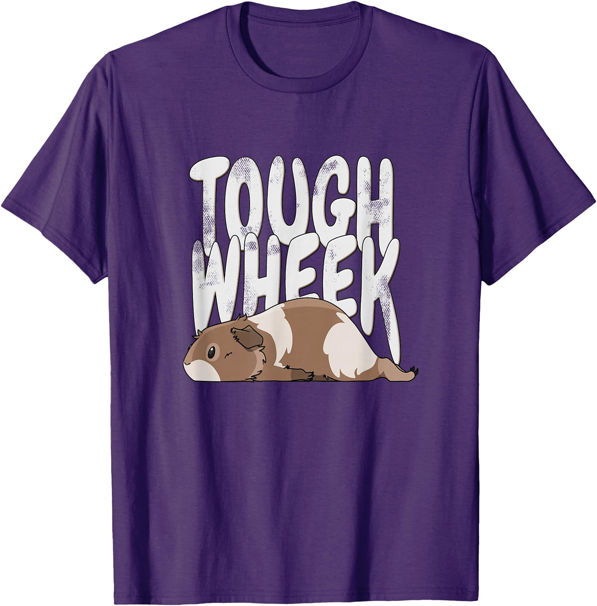 Picadilly Printables Guinea Pigs Guinea Pig Tough Wheek Brown & Cream Guinea Pig Pet T-Shirt - Purple