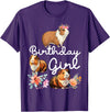 Cute Guinea Pig Lover HS0 Guinea Pig Birthday Girl T-Shirt - Purple