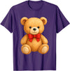 Teddy Bear Accessories Gifts Women Men Kids Teddy Bear Cute Teddy Bear Lover Illustration Graphic Design T-Shirt - Purple