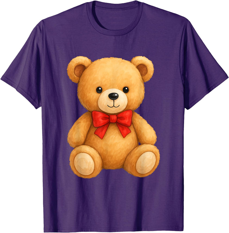 Teddy Bear Accessories Gifts Women Men Kids Teddy Bear Cute Teddy Bear Lover Illustration Graphic Design T-Shirt - Purple