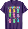 Men Women Rabbit T-Shirt (Black) in Purple