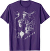 Retro Funny 90s Rabbit Bunny Howling to the Moon Graphic T-Shirt in Purple