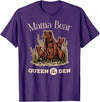 Mama Bear Queen of the Den Products Mama Bear Queen of the Den – Mother with Cubs and Family T-Shirt - Purple
