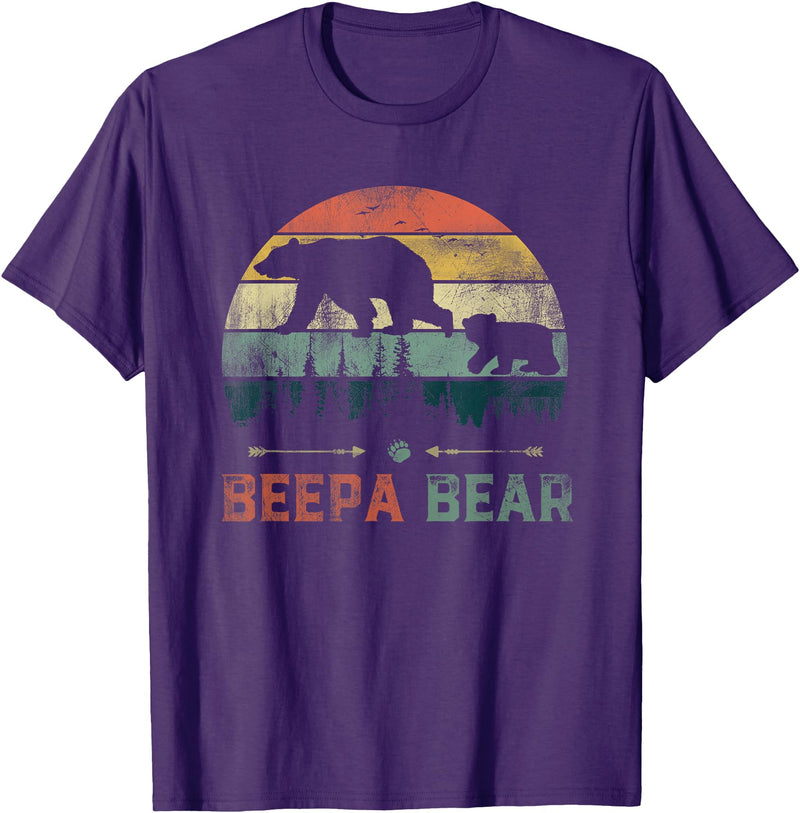 Beepa Bear Father's Day T-Shirt Vintage Beepa Bear Wildling Father's Day T-Shirt - Purple