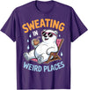 Cool Sweating Funny Summer Sweating Design Sweating in Weird Places Polar Bear Funny Sweating T-Shirt - Purple