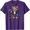 LGBTQ Pig Lovers Costume for Boy Girl Funny Pig LGBT Rainbow Lesbian Gay Pride Women Men T-Shirt - Purple