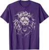 black animals art Lion Roar Head Art face for Lovers Lions King African Animal T-Shirt - Purple