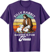 Silly Rabbit Easter Is for Jesus Easter Day Christian Bunny T-Shirt in Purple