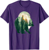 bear outfits for naturelovers and camper green bear double composition nature bears double T-Shirt - Purple