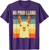 Funny Llama Gift Llama Lover Accessories & Stuff Cool Llama for Men Women No Prob Llama Alpaca Farming Animal T-Shirt - Purple