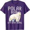 Funny Polar Bear Shirts Polar Bear is My Ghost Animal - Wildlife Lover Zookeeper T-Shirt - Purple