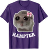 Hampter Sad Hamster Meme Hamster Lover Oddly Specific Memes T-Shirt - Purple