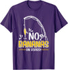 Funny Fishing Gifts for Men and Women No Bananas Fishing Saying Fisherman Fishing T-Shirt - Purple