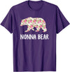 Grandparents Tees By Luna Nonna Bear Floral T-Shirt T-Shirt - Purple
