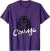 Totality Lion Head Courage T-Shirt T-Shirt - Purple