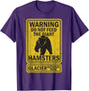 Montana Wildlife Nature Apparel Funny Glacier National Park Grizzly Brown Bear Souvenir Gift T-Shirt - Purple