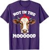 Don't Talk To Me Designz Not In The Mood Sarcastic Heifer Dairy Cow Midwest Farmer T-Shirt - Purple