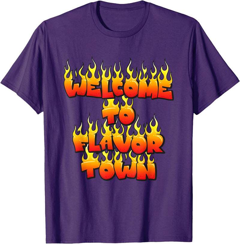 Halloween Flavor Town Welcome To Flavor Town Halloween T-Shirt - Purple
