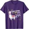 Christian and Jesus apparel - no probllama Design No Prob Llama is Too Big for Jesus Gift Idea T-Shirt - Purple