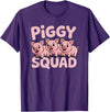 Piggy Squad - Matching Outfit Pig Lover Design T-Shirt - Purple