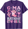 Pink Western Cowgirl Bday Party Family Matching G-Ma Of The Birthday Cow-Girl Rodeo Cowgirl Bday T-Shirt - Purple