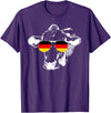 Oktoberfest German Flag Cow Sunglasses Germany Funny Cute T-Shirt - Purple