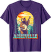 The Thrift Garage Asheville North Carolina Banjo Bear Vintage Nature T-Shirt - Purple